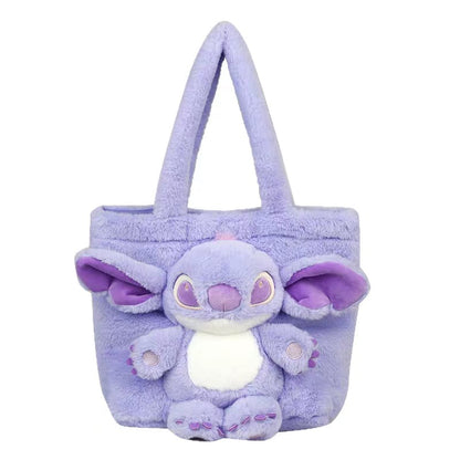 Cute Cartoon Plush Tote Bag for Girls | Kawaii Soft Furry Shoulder Handbag