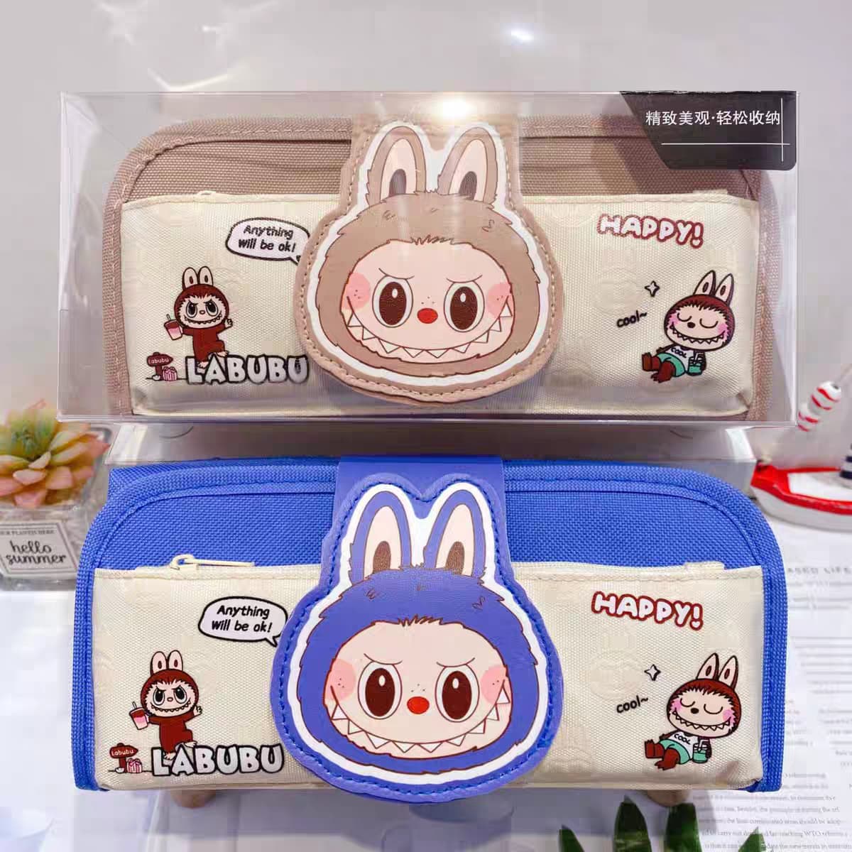 Cute "LABUBU" Cartoon Multi-Compartment Pencil Pouchate Fun Memories with Dino Instant Mini Printer