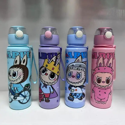 Labubu Cartoon Printed Sipper Bottle – 1000ml Leakproof