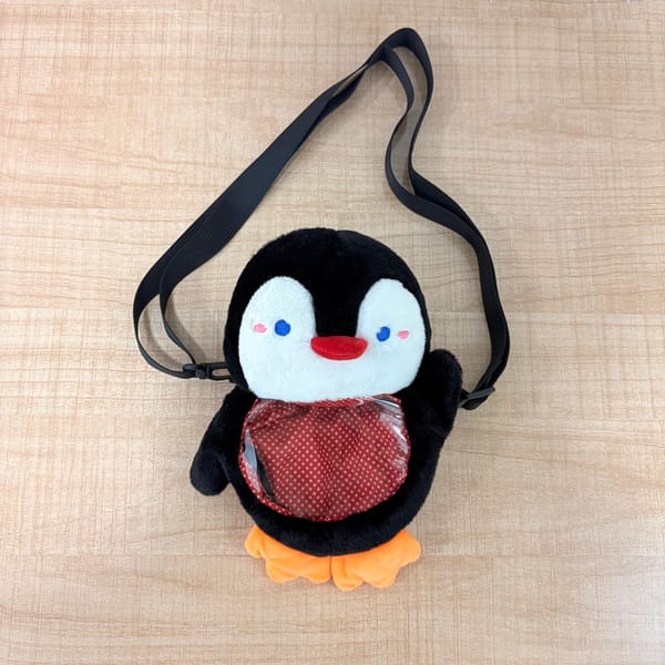 Cute Penguin Plush Sling Bag for Kids | Soft Toy Coin Pouch | Mini Crossbody Bag