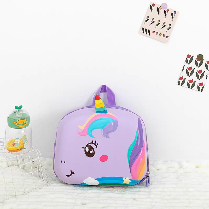 3D Cute Unicorn Kids Backpack – Lightweight Cartoon School Bag for Girls & Toddlers