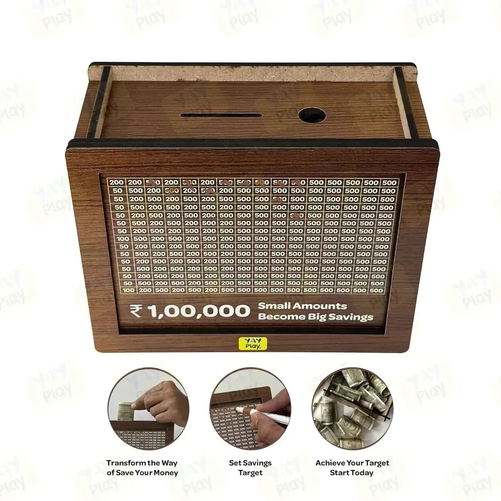 1 Lakh Savings Challenge Piggy Bank