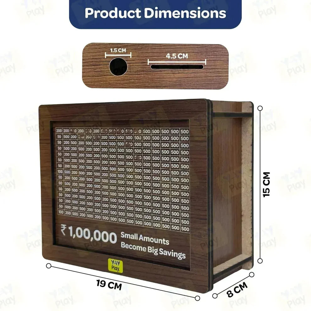 1 Lakh Savings Challenge Piggy Bank