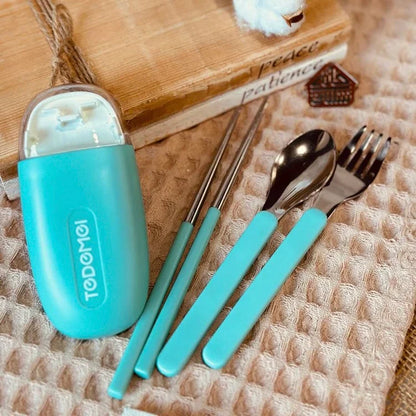 Travel Cutlery Set Stainless Steel Pocket Size Fork, Spoon