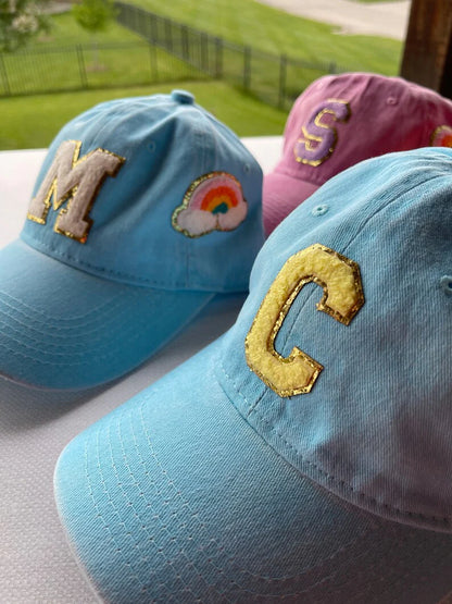 Personalized Cap – Custom Embroidered with 1 Initial & 1 Patch (Free) 🧢✨