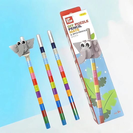 DIY Lego Puzzle Pencil Mate for Kids Set of 3 Pencils Regular price₹199 Sale price₹99