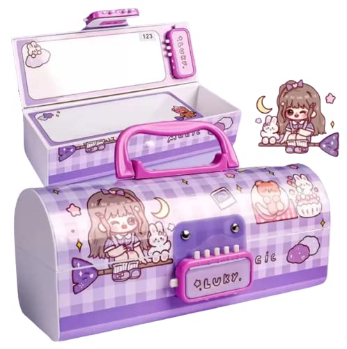 Suitcase Style Password Lock Pencil Case for Kids
