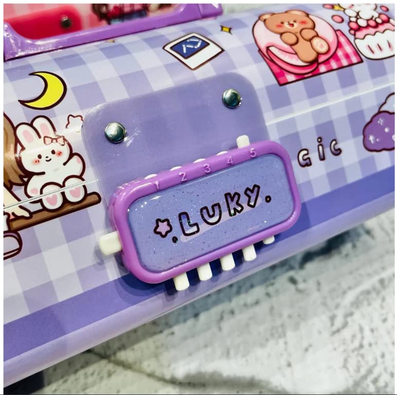 Suitcase Style Password Lock Pencil Case for Kids