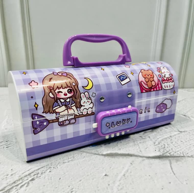 Suitcase Style Password Lock Pencil Case for Kids